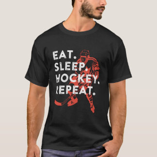 Camiseta Eat Sleep Hockey Repeat