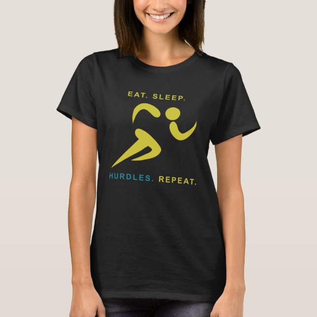 Camiseta Eat Sleep Hurdles Repeat  Track Running (Frente)