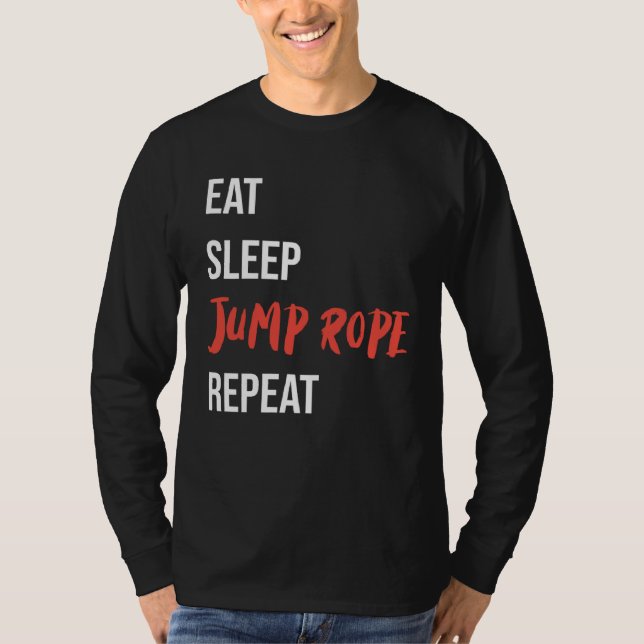 Camiseta Eat Sleep Jump Rope Repeat Jump Rope Fitness (Frente)