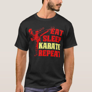 Camiseta Eat Sleep Karate Repete design para Art Martials L