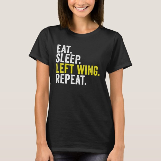 Camiseta Eat Sleep Left Wing Repeat  Rugby Winger (Frente)