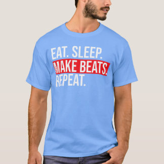Camiseta Eat Sleep Make Beats Repeat Music Producer vintage