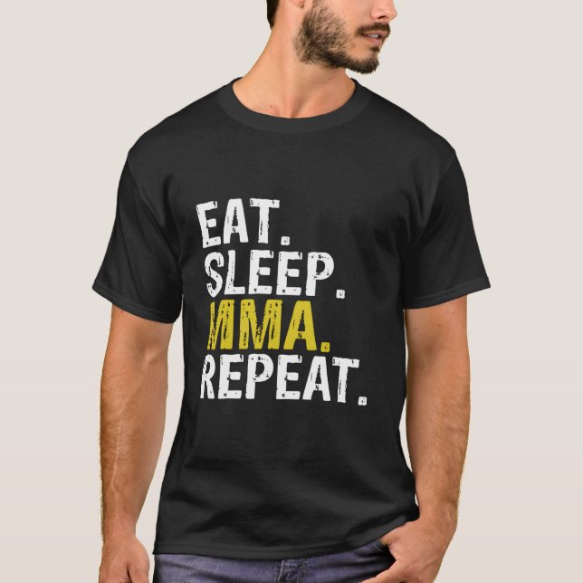 Camiseta Eat Sleep Mma Repeat Mixed Mial (Frente)