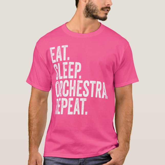 Camiseta Eat Sleep Orchestra Repeat Funny Orchestra (Frente)