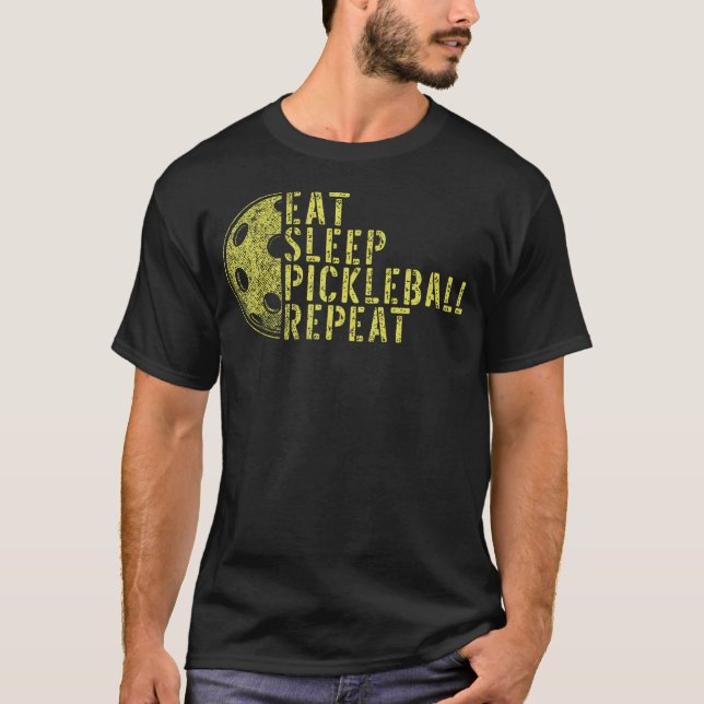 Camiseta Eat Sleep Pickleball Repeat Funny Pickleball Playe (Frente)