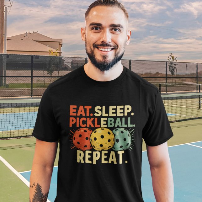 Camiseta Eat Sleep Pickleball Repeat – Game Day Essential (Criador carregado)