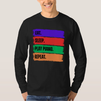 CAMISETA EAT SLEEP PLAY PIANO  REPEAT