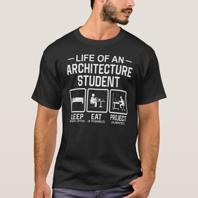 Camiseta Eat Sleep Project Architecture Life Student (Frente)