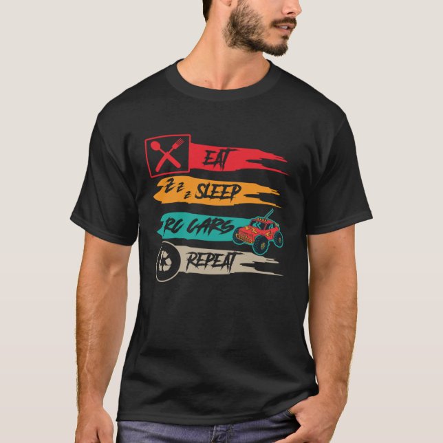 Camiseta Eat Sleep RC Cars Repeat RC Car (Frente)