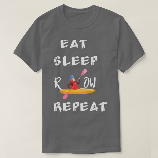 Camiseta Eat Sleep Row Repeat Funny Gift idea for Workout M (Frente do Design)