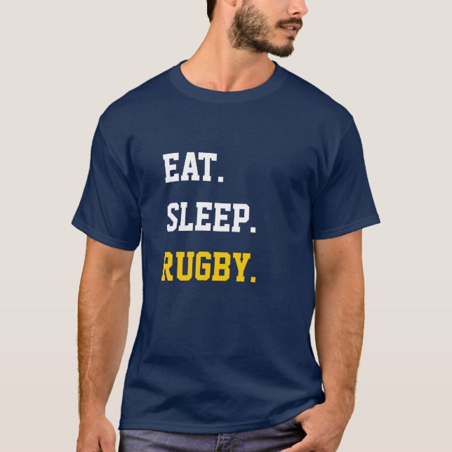 Camiseta Eat Sleep Rugby (Frente)