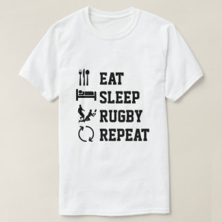 Camiseta Eat Sleep Rugby Repete Esporte