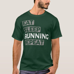 Camiseta Eat Sleep Runat Repeat Vintage Runner Athlete Mo