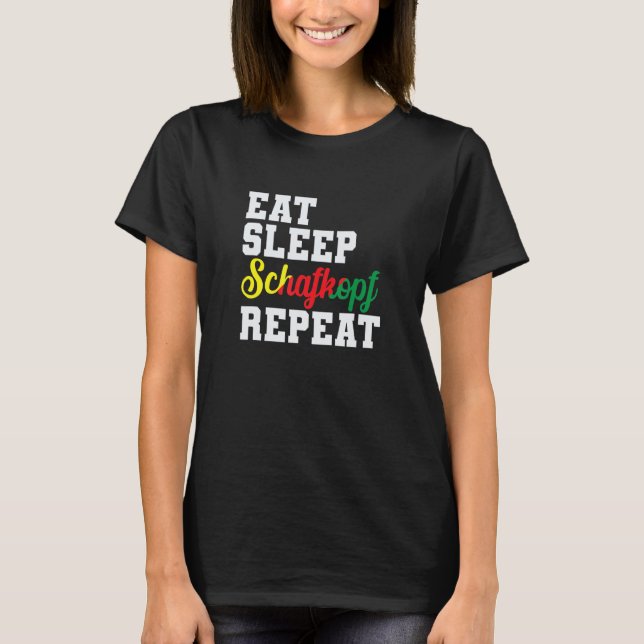 Camiseta Eat Sleep Sheepshead Repeat Card Game (Frente)