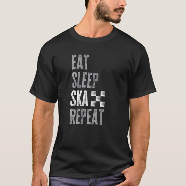 Camiseta Eat Sleep Ska Repeat 2 Tone (Frente)