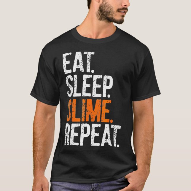 Camiseta Eat Sleep Slime Repeat Tshirt  (Frente)