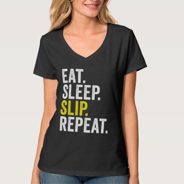 Camiseta Eat Sleep Slip Repeat Cricket (Frente)