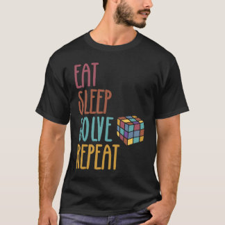 Camiseta Eat Sleep Solve Repeat  Solve Cube Puzzle Fun  3