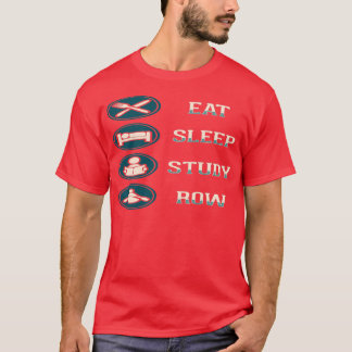 Camiseta Eat Sleep Study Row 3