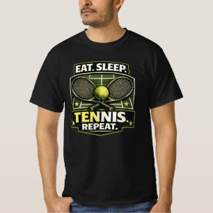Camiseta Eat Sleep Ténis Repeat – Ténis Divertido