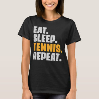 Camiseta Eat Sleep Tênis Repetir a cópia de Tênis com a vol