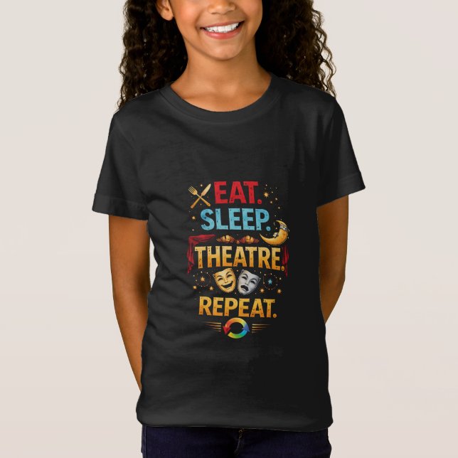 Camiseta Eat, Sleep, Theatre, Repeat (Frente)