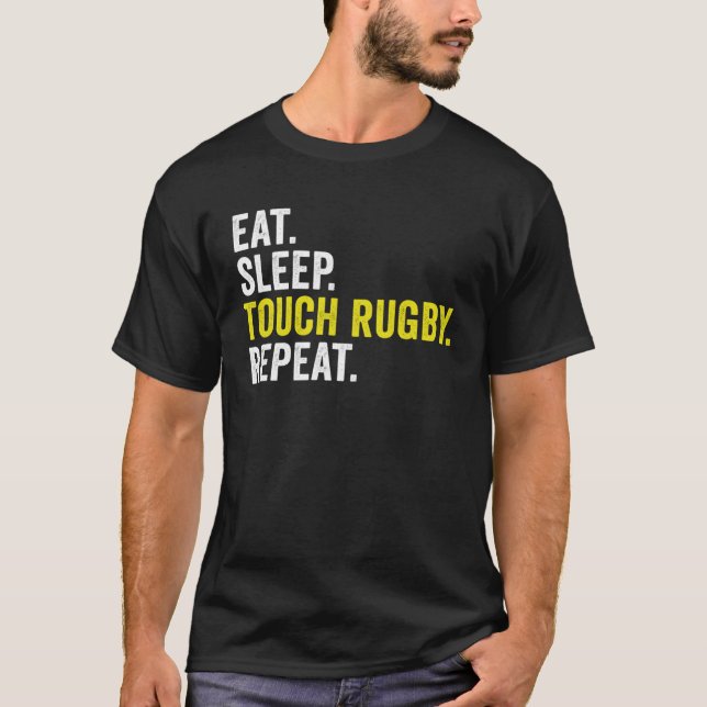 Camiseta Eat Sleep Touch Rugby Repeat Rugby Player (Frente)
