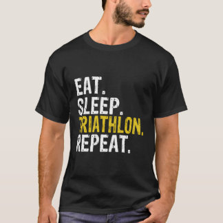 Camiseta Eat Sleep Triathlon Repetir Presente