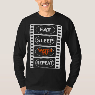 Camiseta Eat Sleep Watch TV Repeat Outfit for Streaming