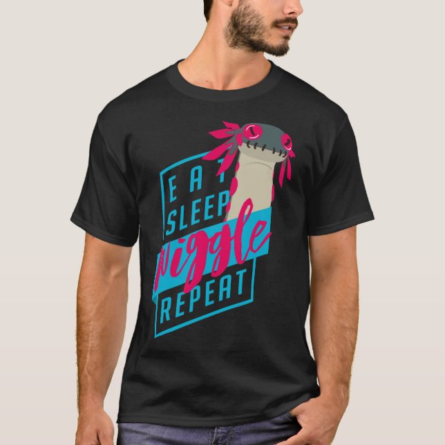 Camiseta Eat. Sleep. WIGGLE. Repeat. - Monster Hunter Desig (Frente)