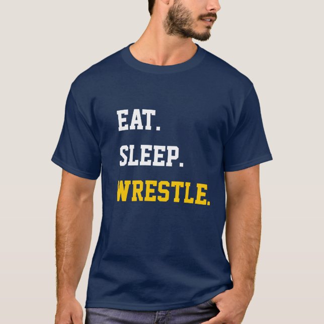 Camiseta Eat Sleep Wrestle (Frente)