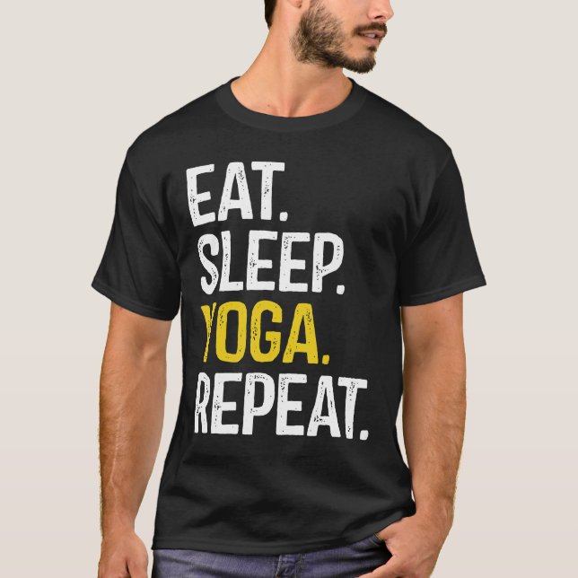 Camiseta Eat Sleep Yoga Repeat Essential (Frente)