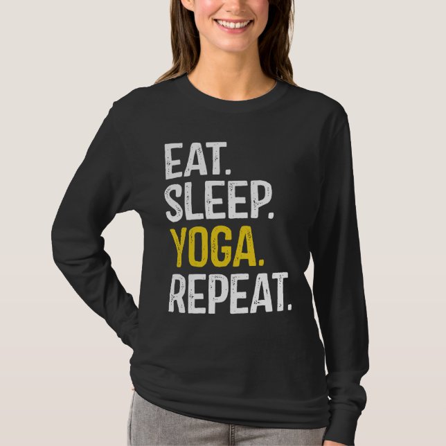 Camiseta Eat Sleep Yoga Repeat Essential (Frente)
