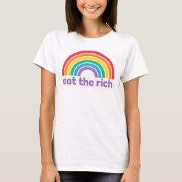 Camiseta Eat The Rich Rainbow Retro T-Shirt
