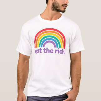 Camiseta Eat The Rich Rainbow Retro T-Shirt