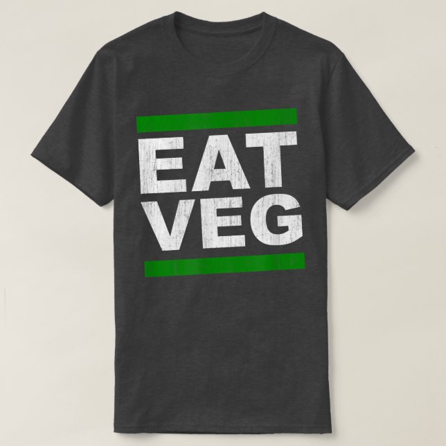 Camiseta EAT VEG Vegan Vegetarian Herbivore (Frente do Design)