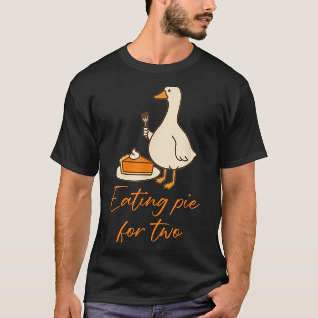 Camiseta Eating E For Two Thanksgiving Pregnancy Announceme (Frente)