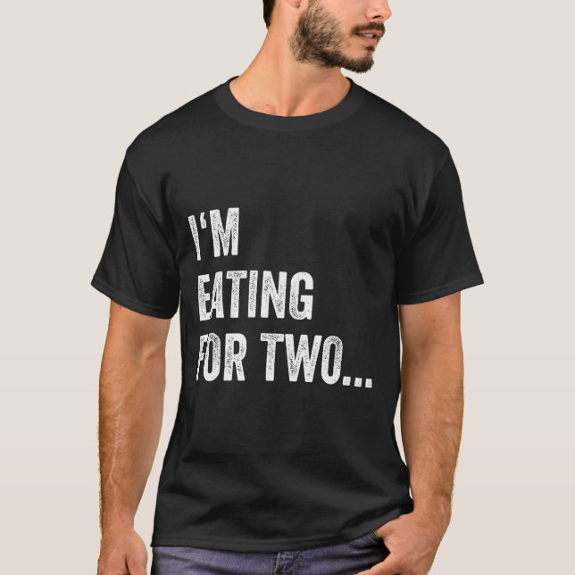 Camiseta Eating For Two Drinking For Three Couples Shirts _ (Frente)