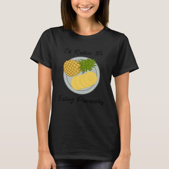 Camiseta eating Fruits Pineapples Tropical Summer Fruits (Frente)