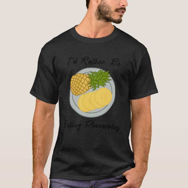 Camiseta eating Fruits Pineapples Tropical Summer Fruits (Frente)