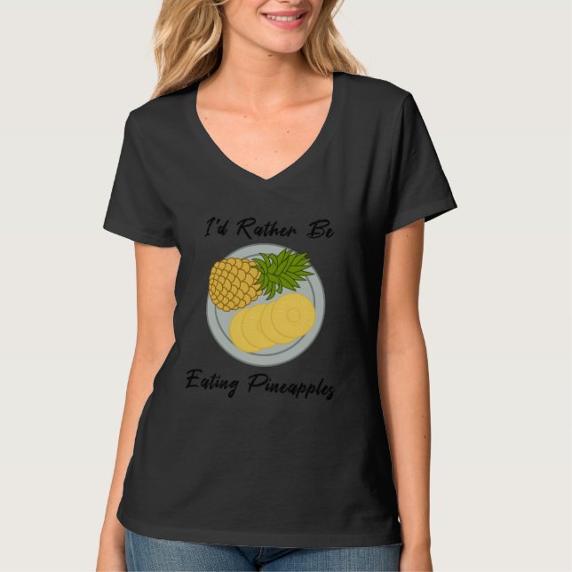 Camiseta eating Fruits Pineapples Tropical Summer Fruits (Frente)