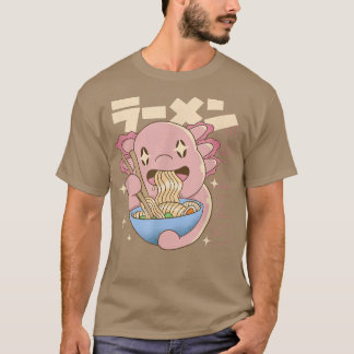 Camiseta EATSALOTL RAMEN Japonês Axolotl Eating Noodles Ja