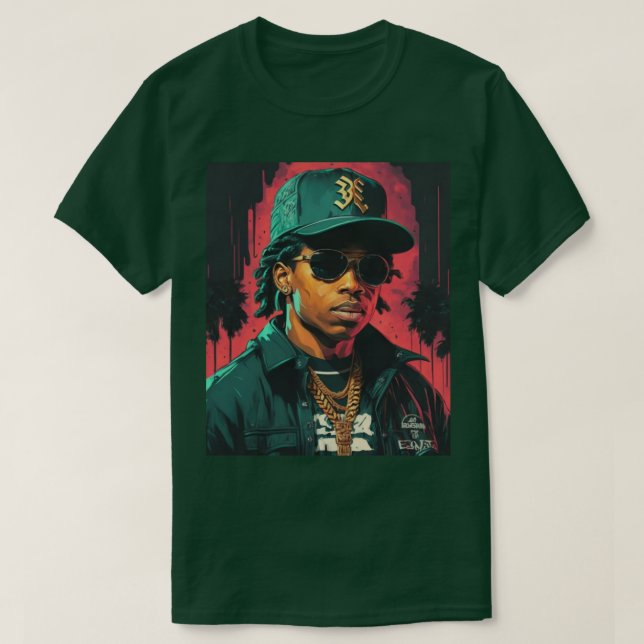 Camiseta Eazy E Rapper 90s (Frente do Design)
