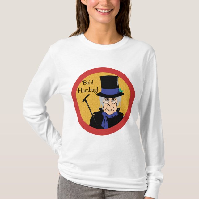 Camiseta Ebenezer Scrooge Bah! Farsa! (Frente)