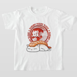 Camiseta Ebi Shrimp Sushi Cat