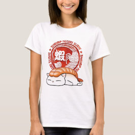 Camiseta Ebi Shrimp Sushi Cat