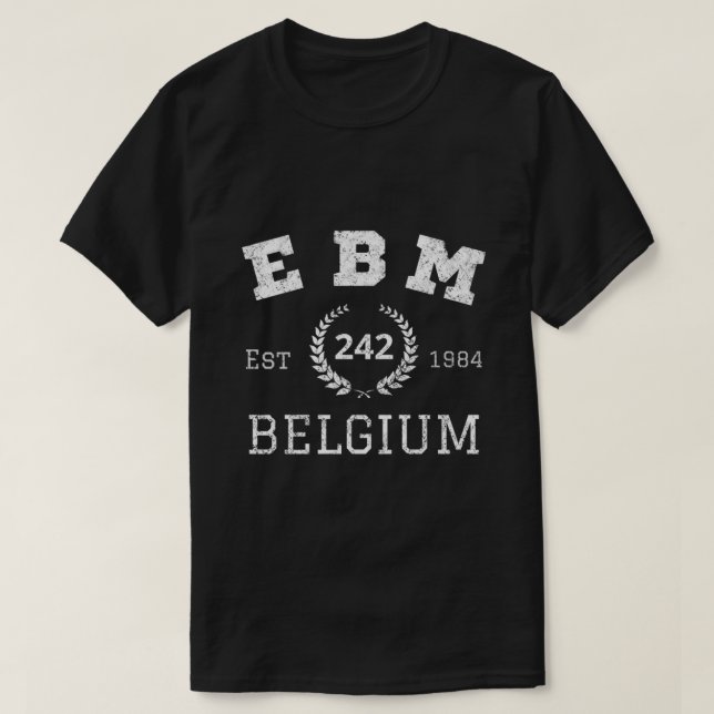 Camiseta EBM 242 Bélgica Logotipo Essencial T-Shirt (Frente do Design)