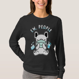 Camiseta Eca Pessoas Cachorro Usando Máscara Facial Lavan