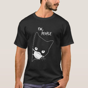 Camiseta Eca Pessoas Gato Gatinho Com Protetor Bucal Máscar