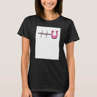 Camiseta Ecg Heartbeat Graphic Horse Lover Equestrian Rider